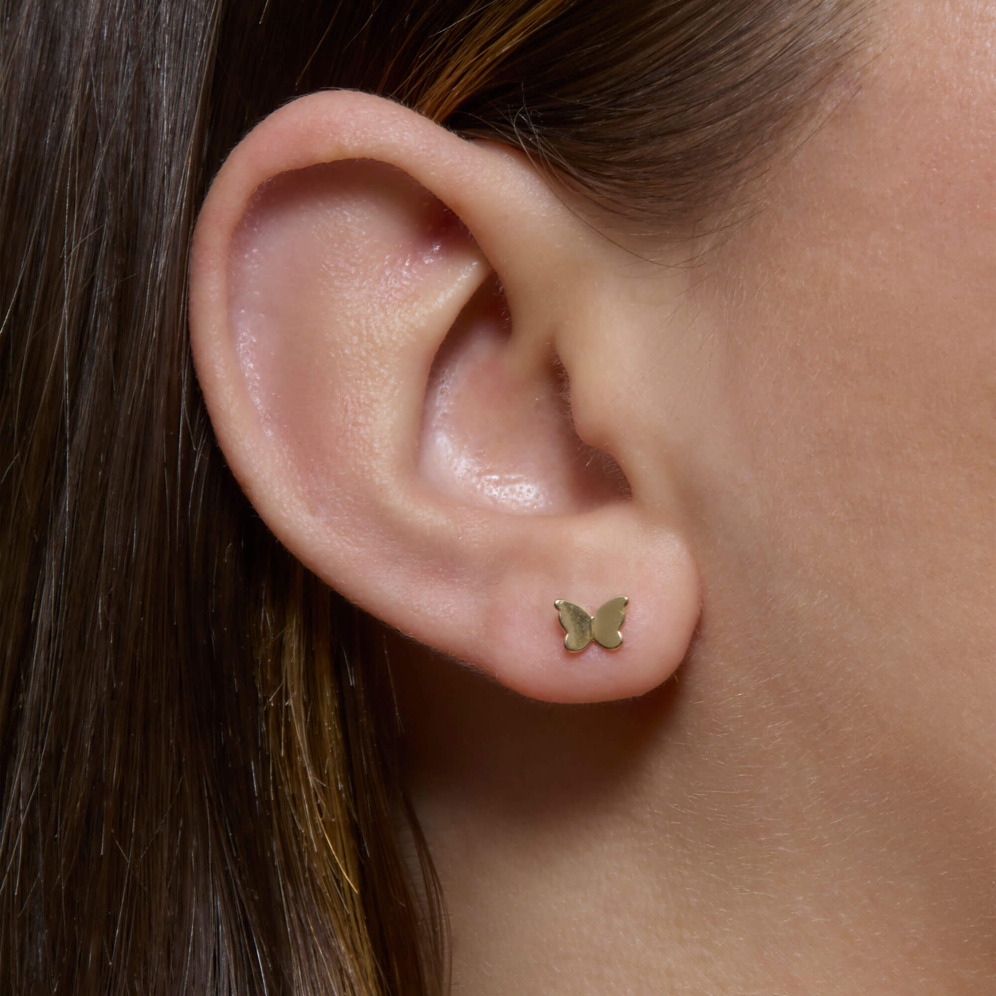 Butterfly ear studs sales
