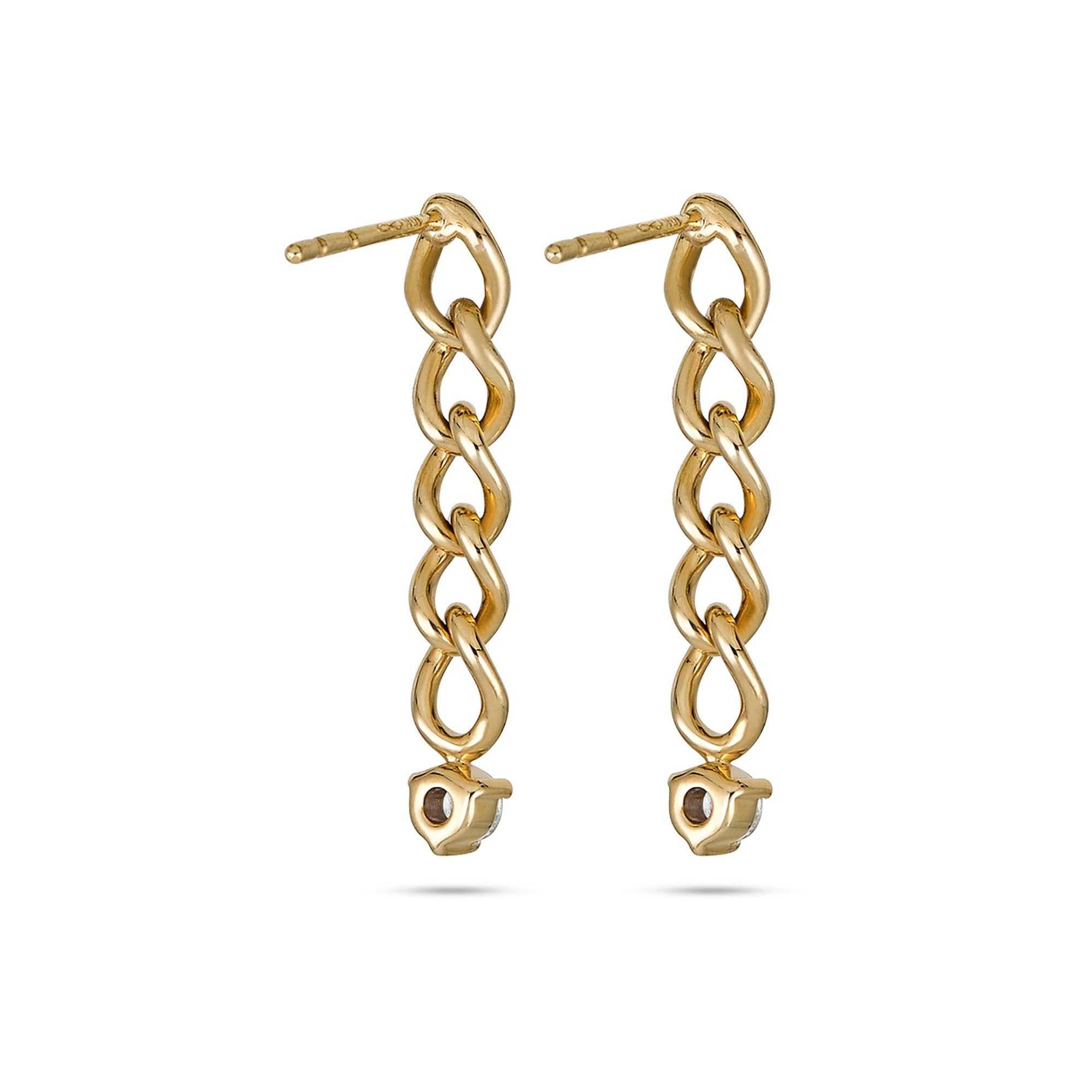 Tiny Curbside Diamond Drop Earrings STONE AND STRAND