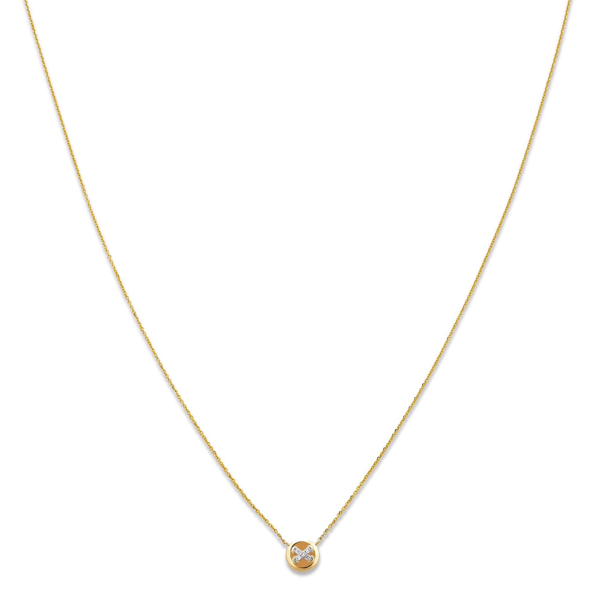 BOUTON DE NECKLACE SILVER DIAMOND
