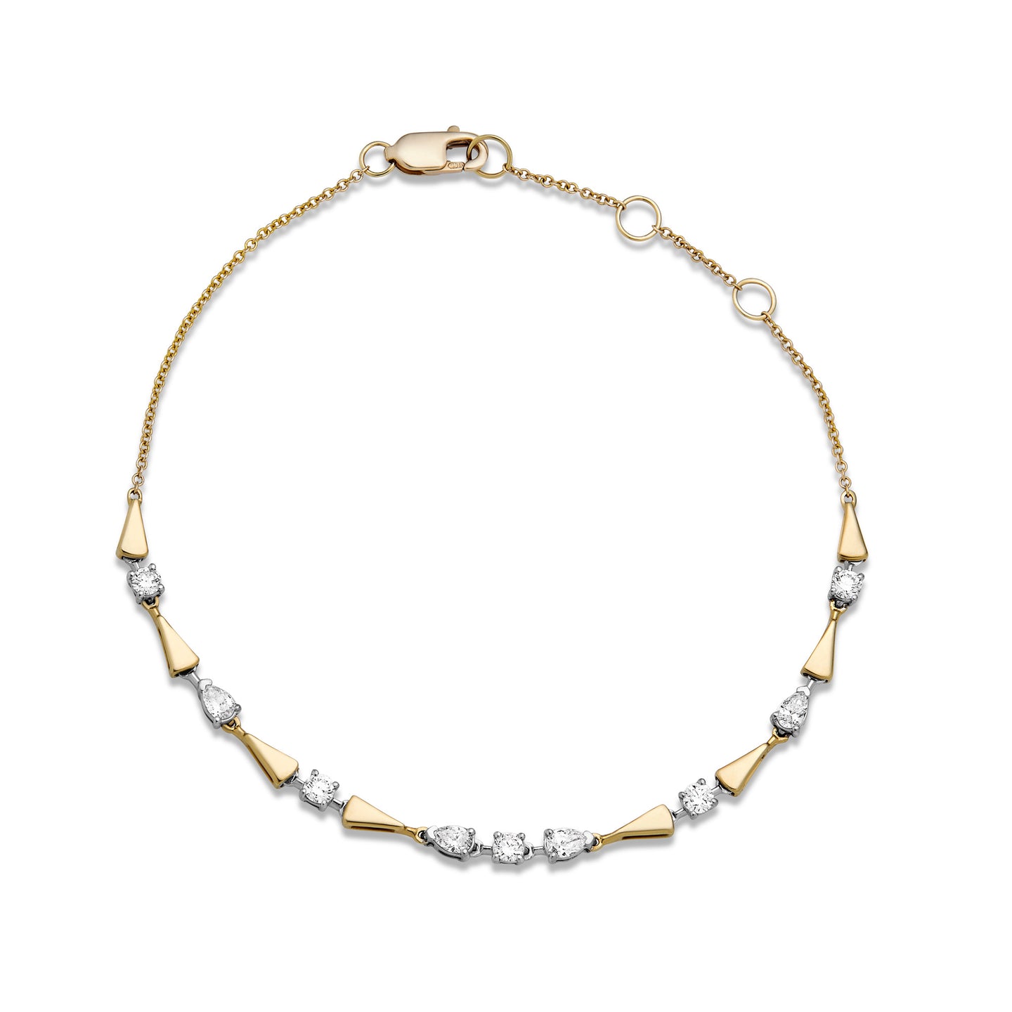 【Stone and Strand】 All Myラブ 10ktゴールドブレスレット wit All My Love 10kt gold bracelet with diamonds in gold - Stone