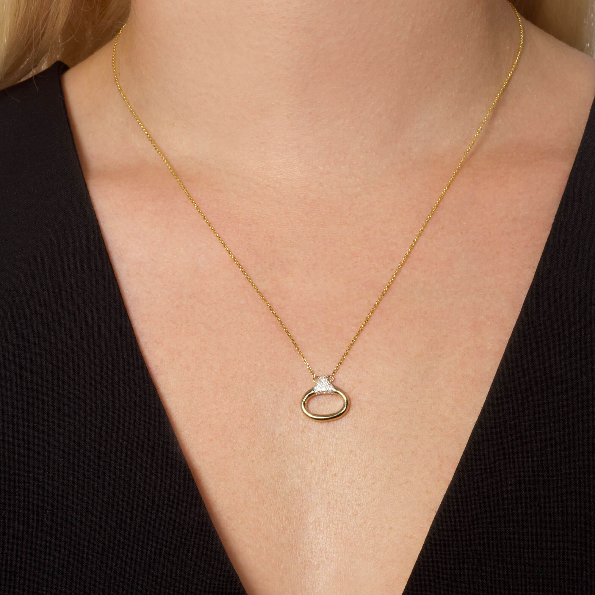 Diamond Horsebit Necklace – STONE AND STRAND