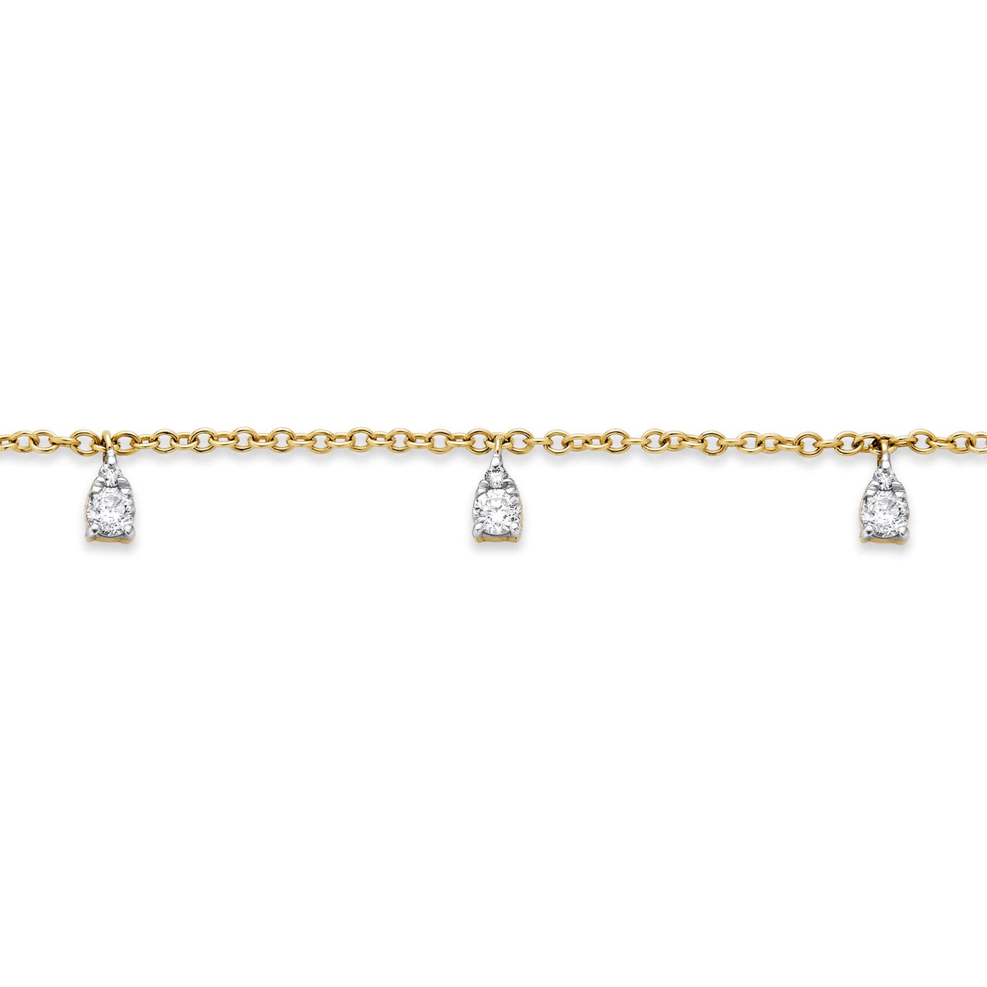 STONE AND STRAND 14Kゴールド＆ダイヤモンド ブレスレット DIAMOND-PETAL-BRACELET-