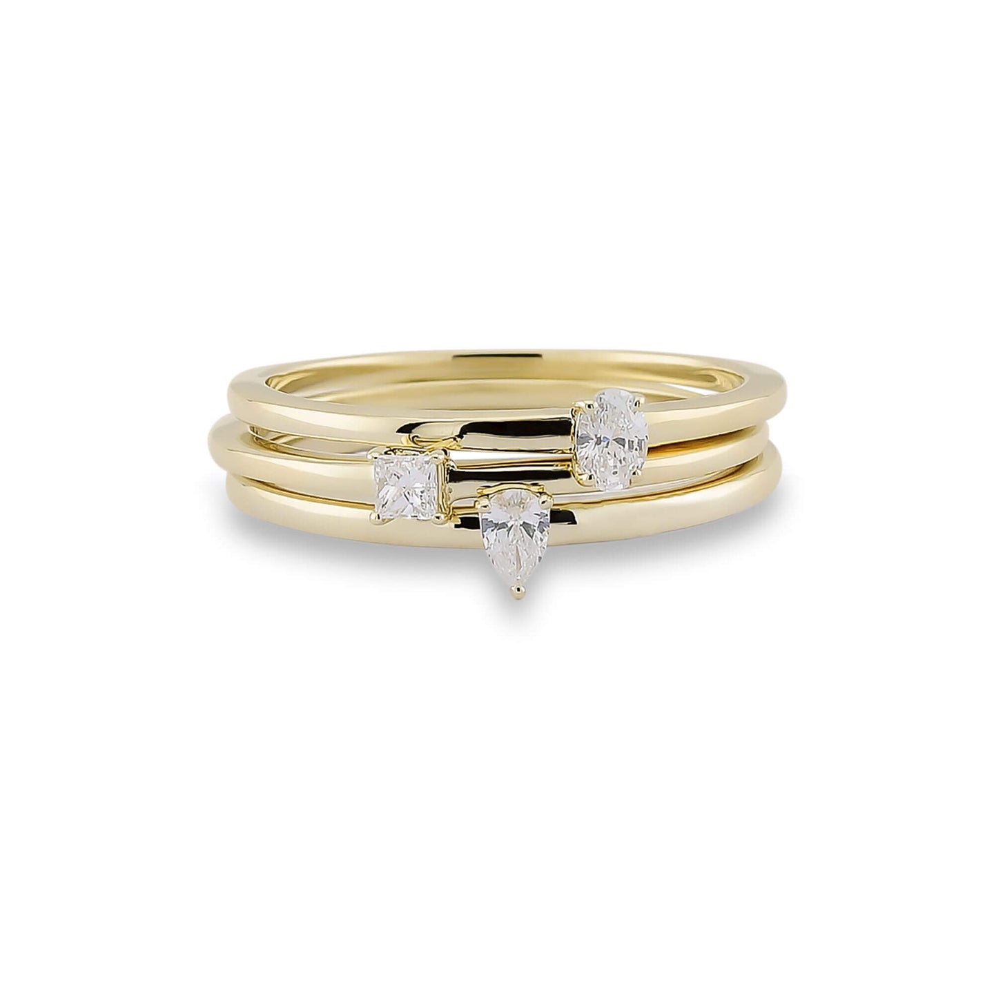Fancy Diamond Stacking Ring Set – STONE AND STRAND
