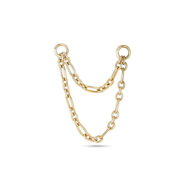 Figaro Chain Connector Earring
