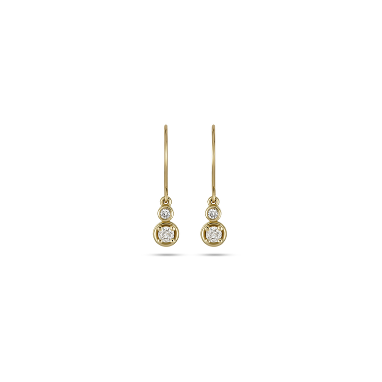 Diamond Duo Bonbon Drop Earrings
