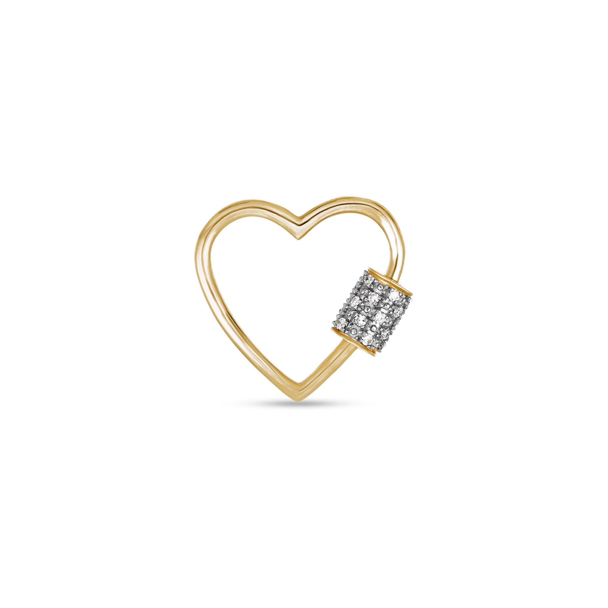 Goldie Lock Diamond Heart Keeper – STONE AND STRAND Goldie Lock Diamond Heart Keeper – STONE AND STRAND