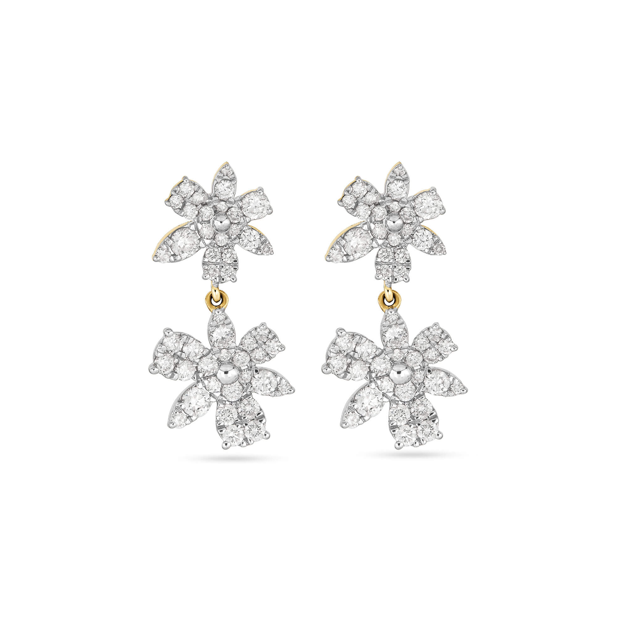 Mini Magnolia Stem Drops - Silver