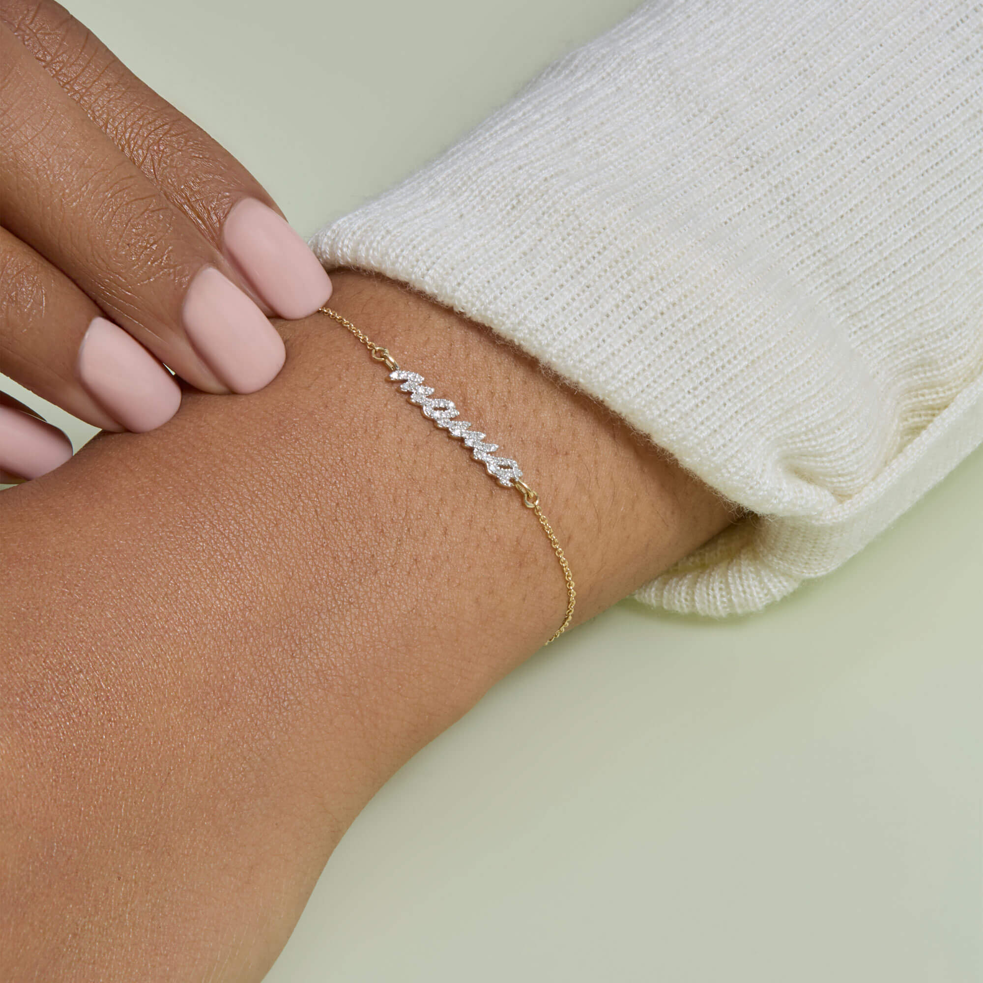 Hey Mama Pave Slider Bracelet – STONE AND STRAND