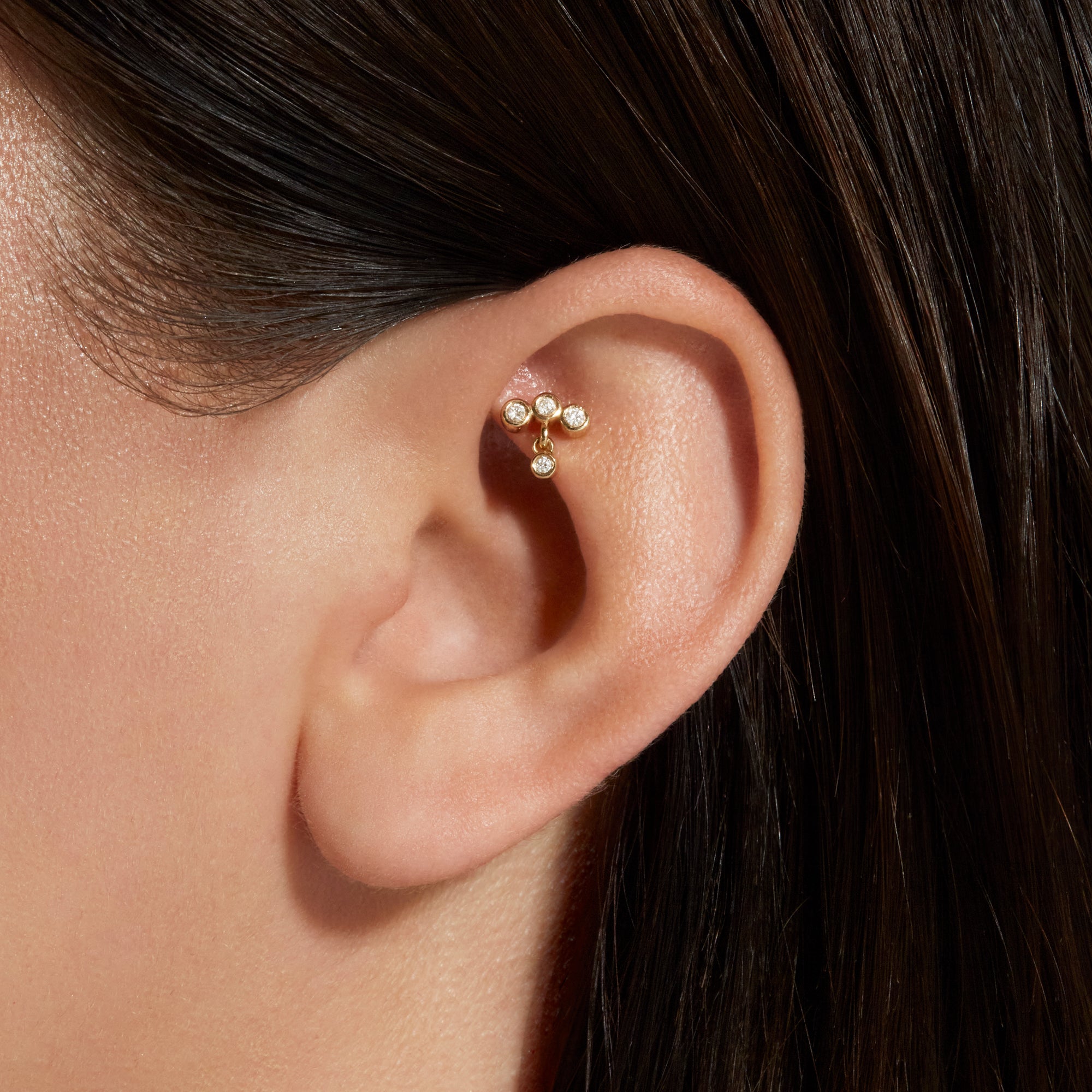 Lab Created Bubble Up Curved Push Pin Flat Back STONE AND STRAND