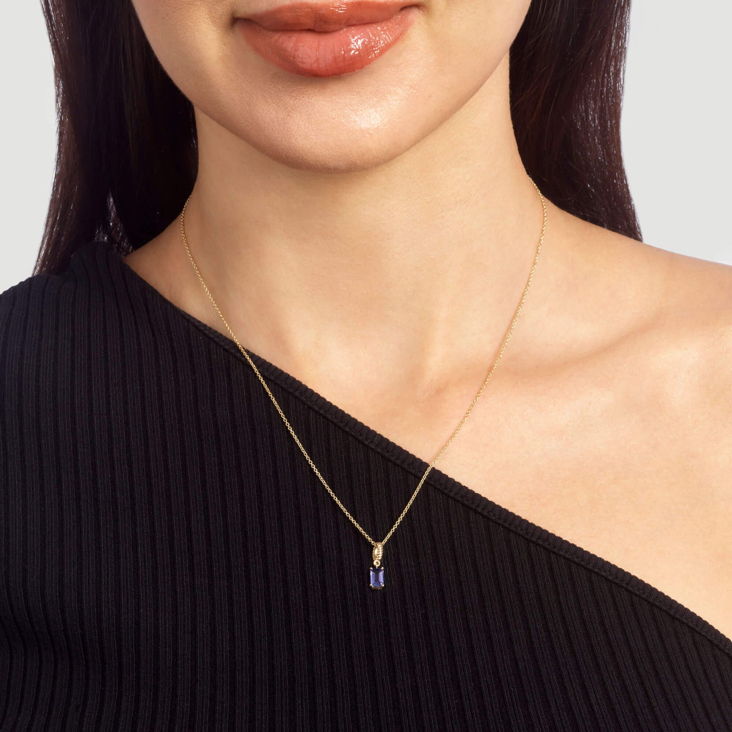 STONE AND STRAND 10Kゴールド タンザナイト ネックレス STONE AND STRAND Lakeside 10-karat gold tanzanite necklace