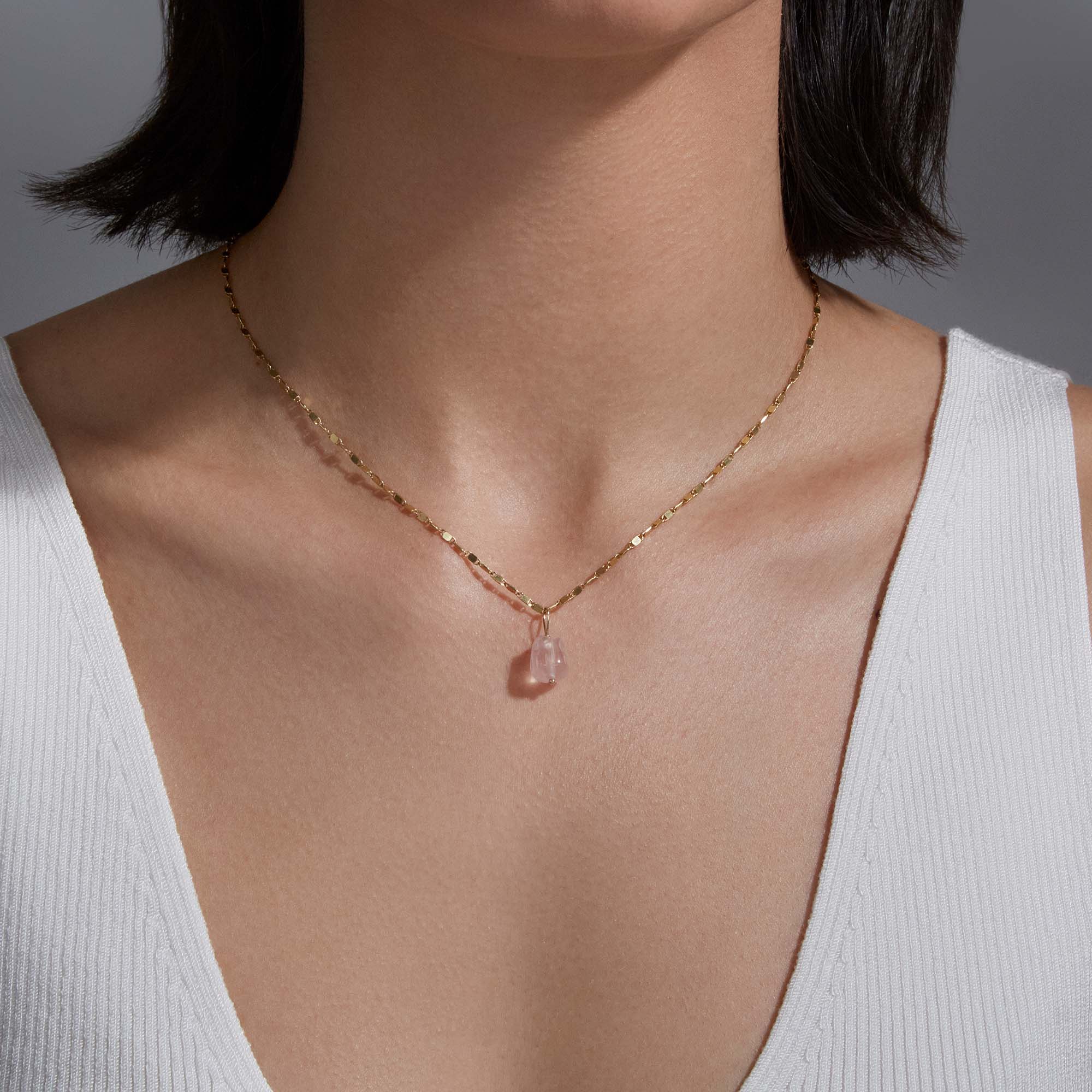 Rosy Rose Quartz Charm – STONE AND STRAND