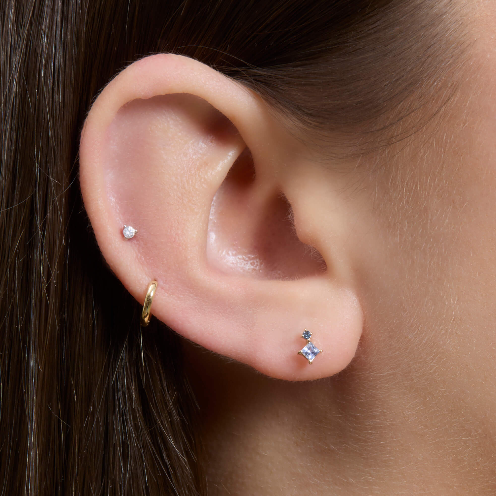 Small Le Bleu Double Stud – STONE AND STRAND