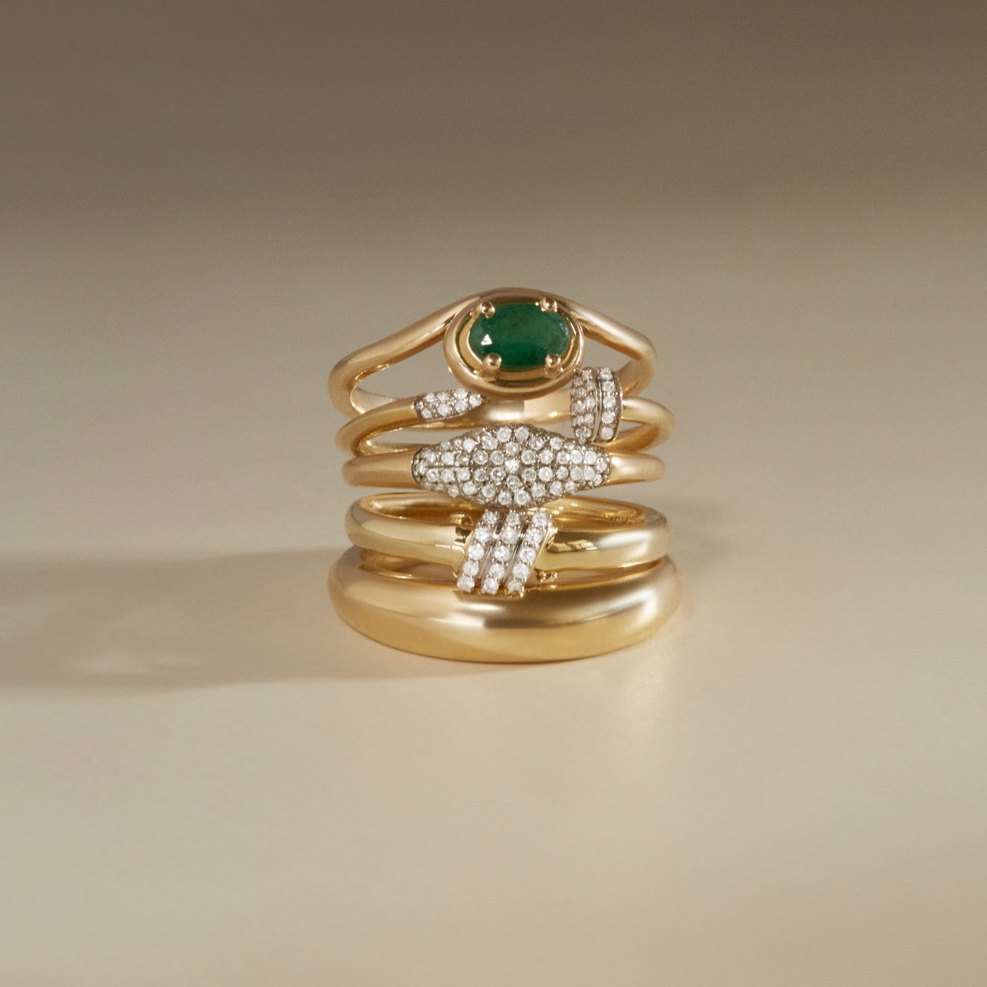 Fine Sparkle Mini Signet Ring