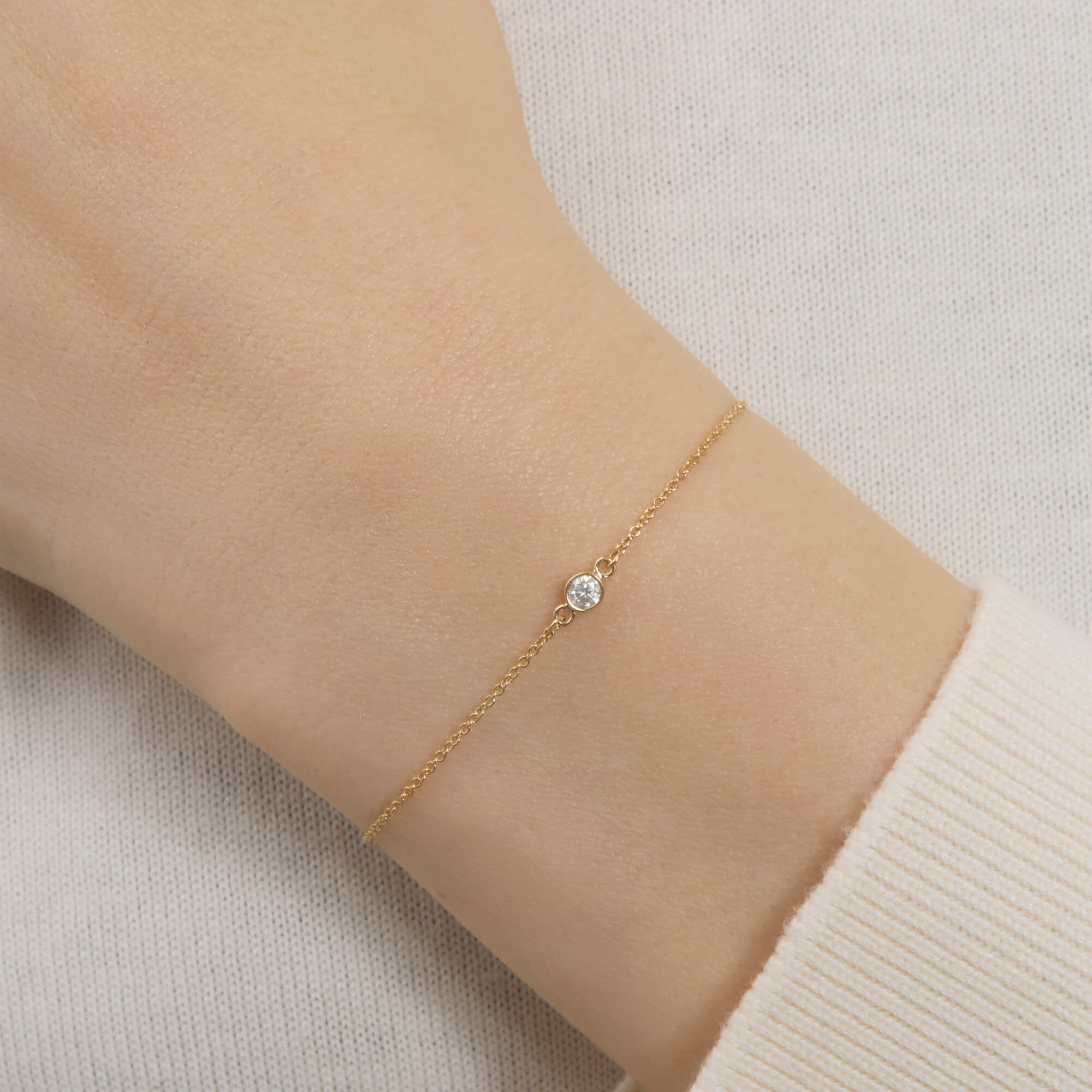 Tiny Diamond Slider Bracelet – STONE AND STRAND