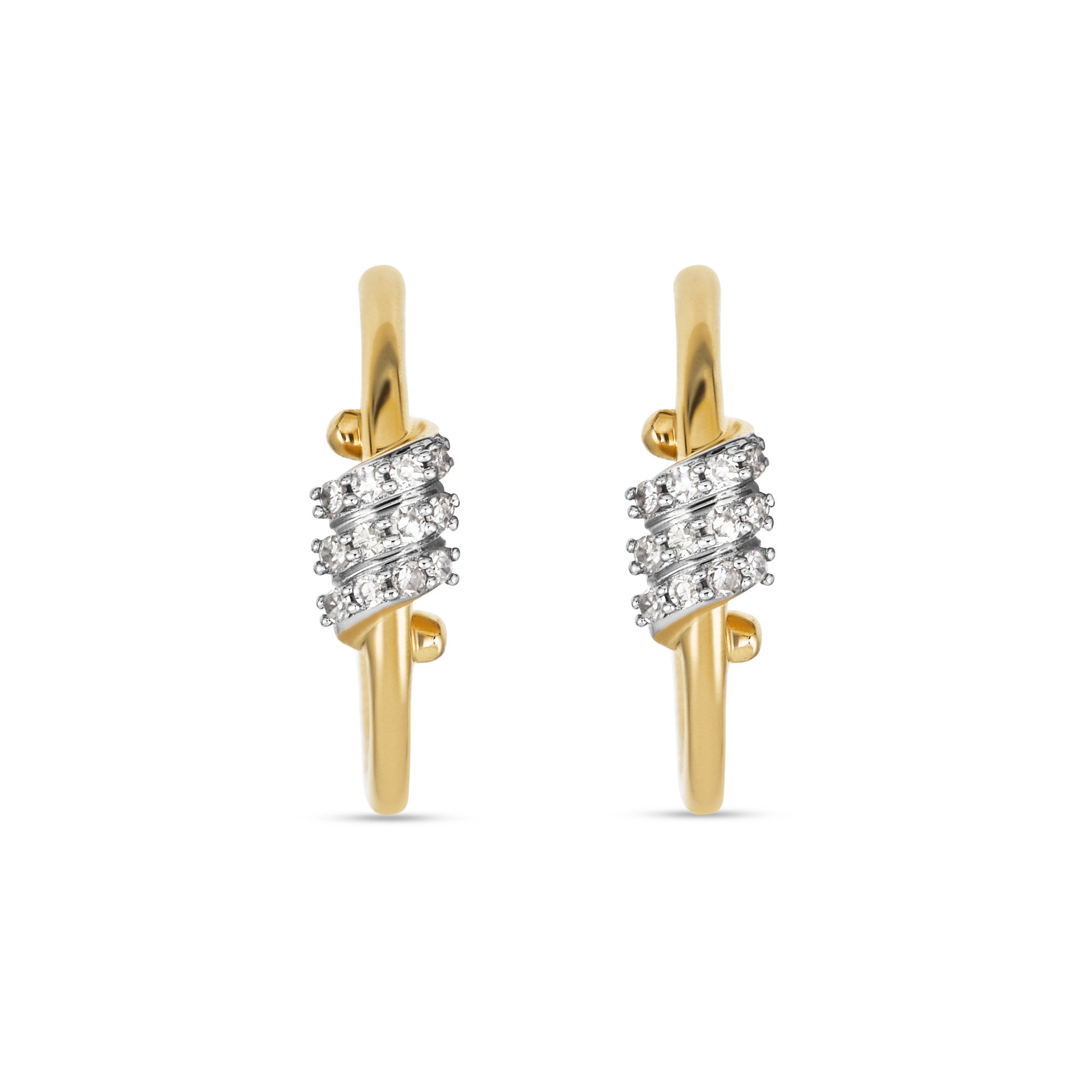 Twinkling Twine Pavé Hoops STONE AND STRAND