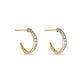 Twist Pave and Gold Hoops