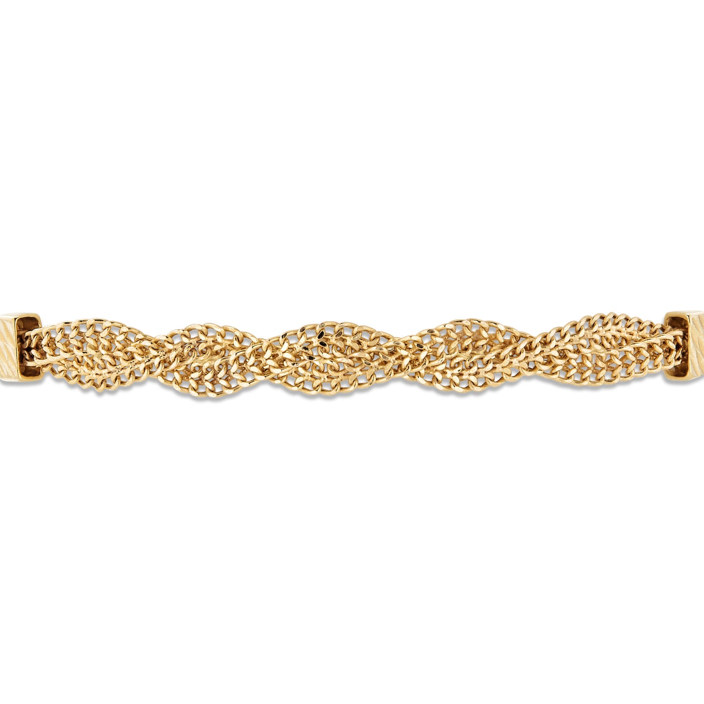 10 Strand 9-Inch Nylon Twisted Cord Bracelet Base With Tree Slider Clasp - Gold-Filled, 2mm