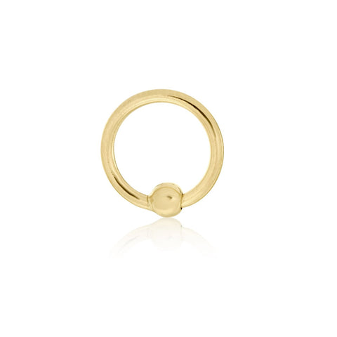 Gold 3/8" Fixed Bead Ring
