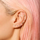 Aquamarine Cluster Curve Piercing Earring