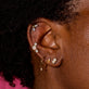 Birthstone And Diamond Stud Earring
