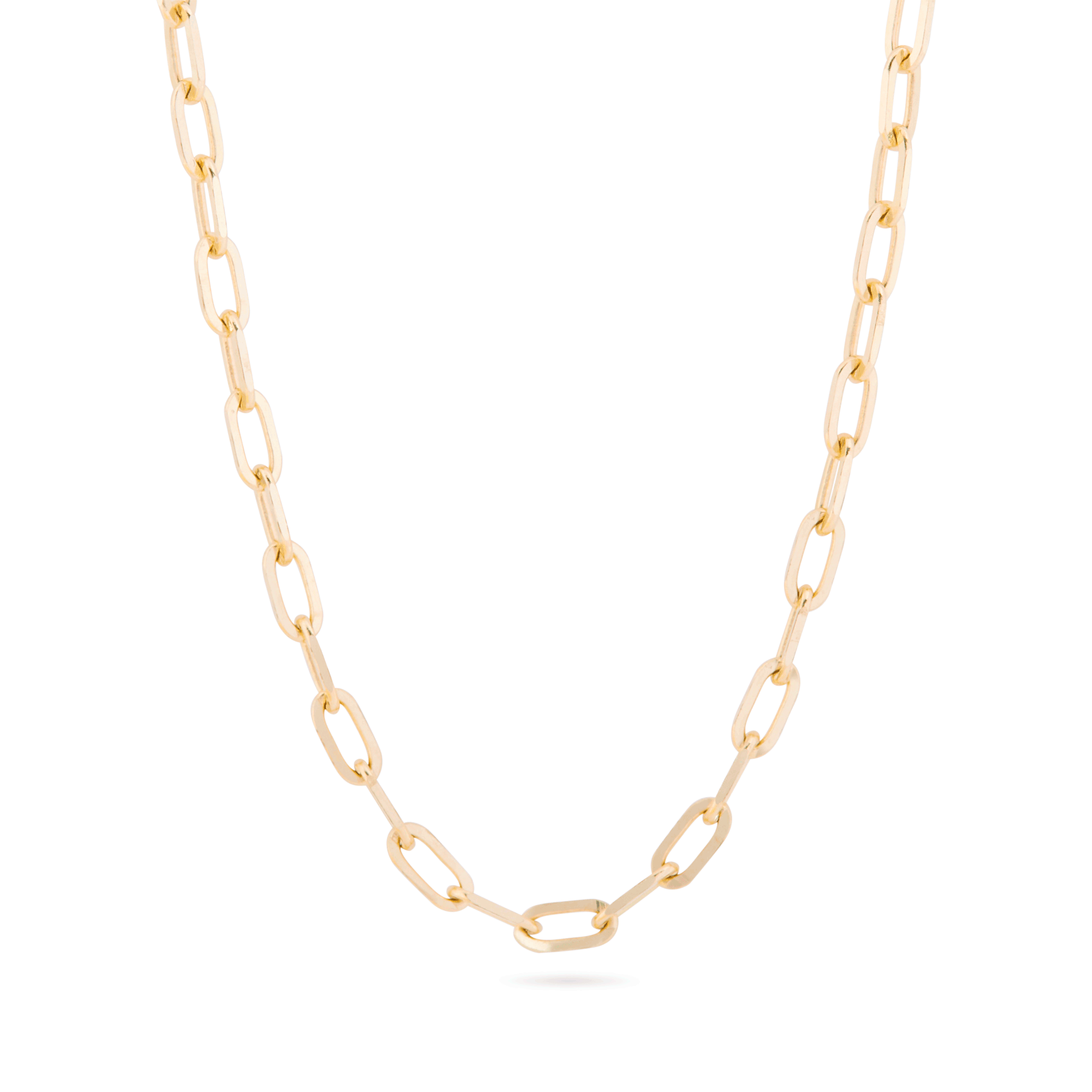 14K Dainty Paperclip Chain