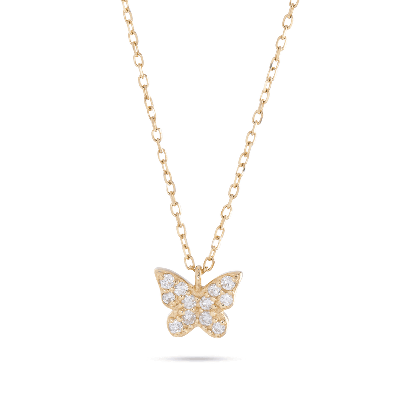 Butterfly diamond necklace gold 2025