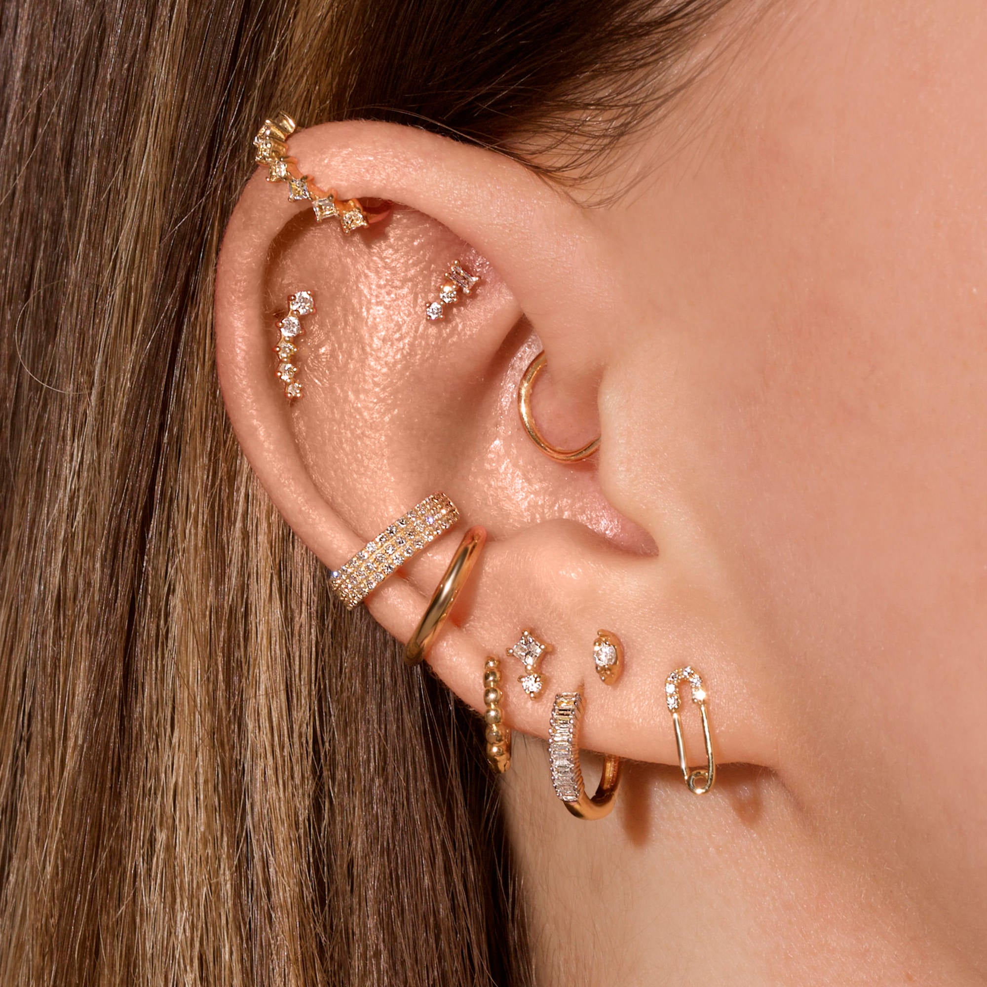 Diamond ear cuff earrings Clearance