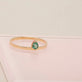 Pear Emerald Candy Bar Ring