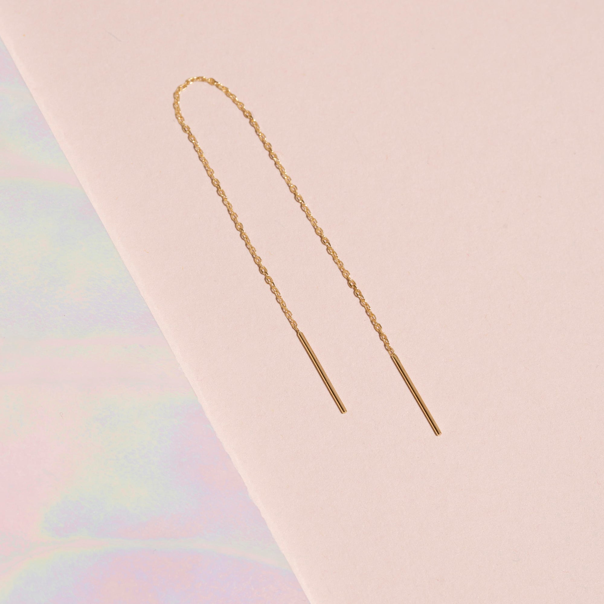 Extra Long Gold Threader Earring – STONE AND STRAND