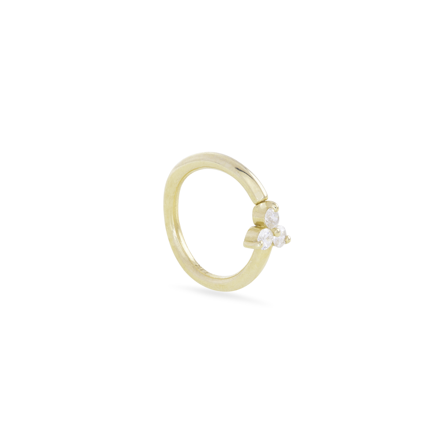 Fixed Trio Diamond Hoop Earring – STONE AND STRAND