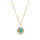 Medium Floating Emerald Pendant Necklace