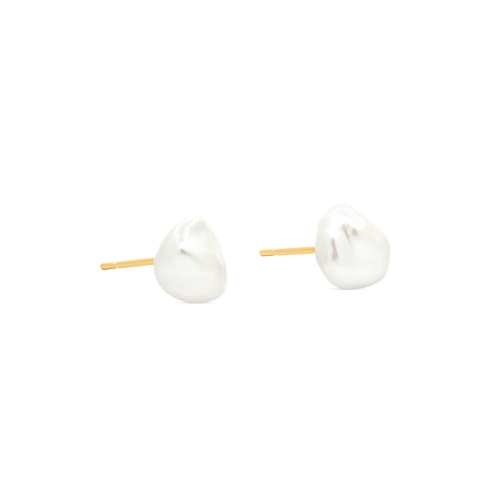 Freeform Pearl Studs – STONE AND STRAND