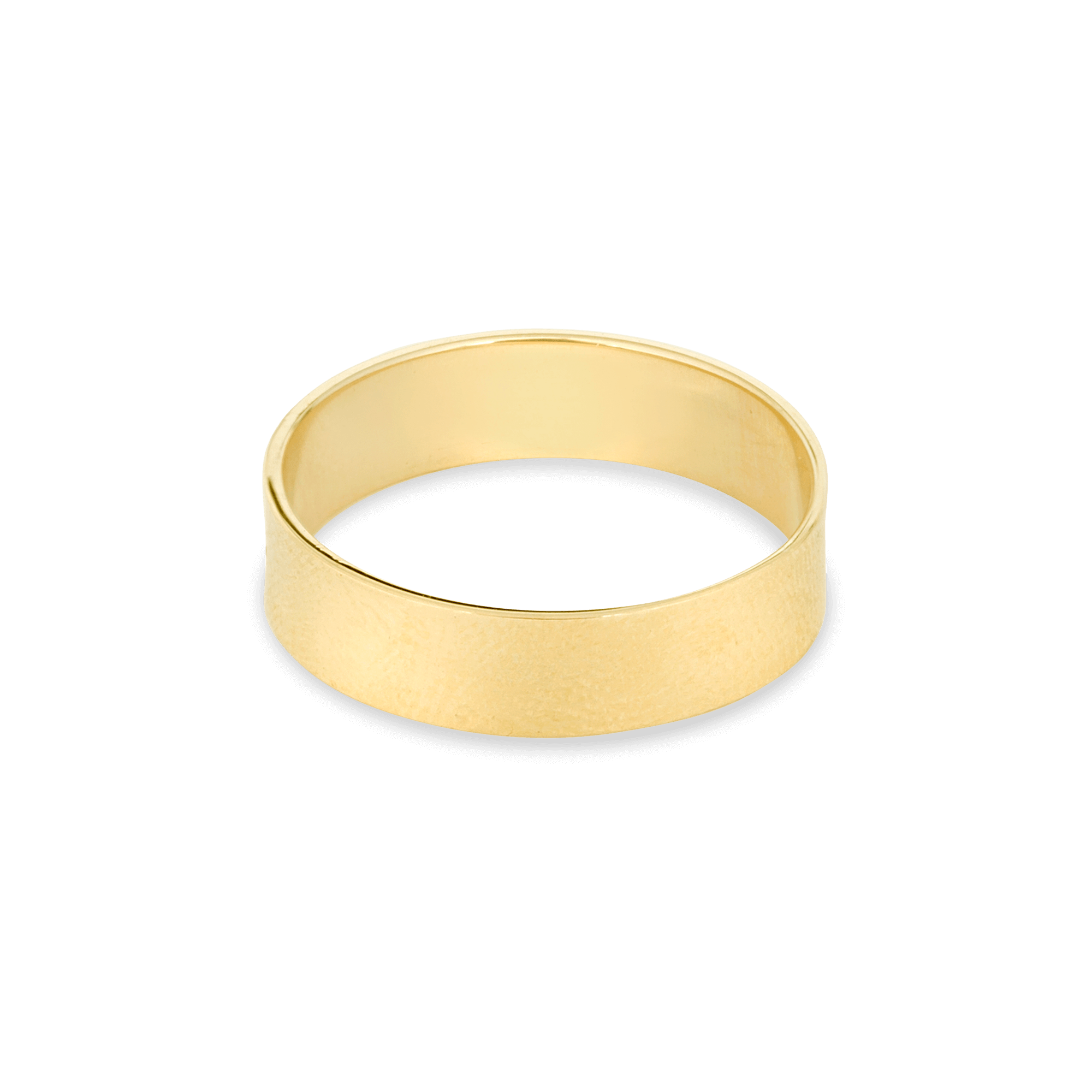 Yellow Gold Plated Cigar Band Ring - Sterling Silver, Stackable, Sizes 4-10 (Sac Silver)