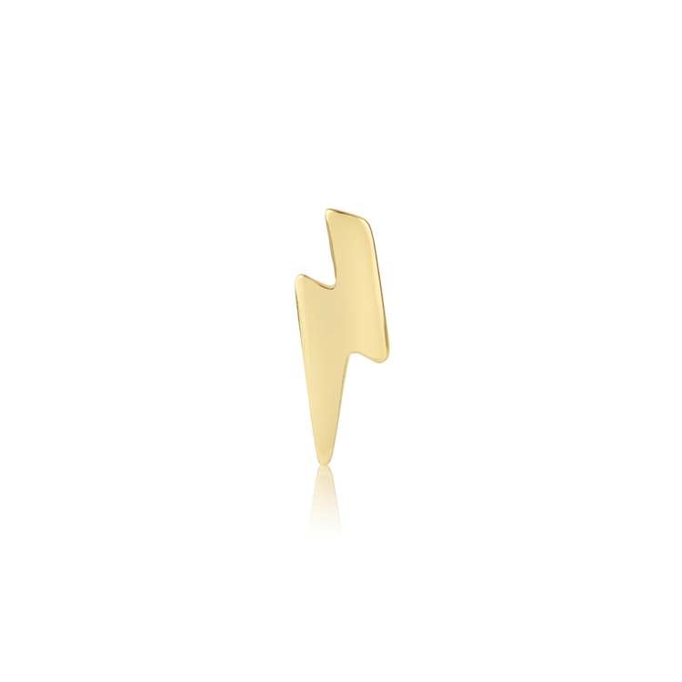 Gold Lightning Bolt Stud