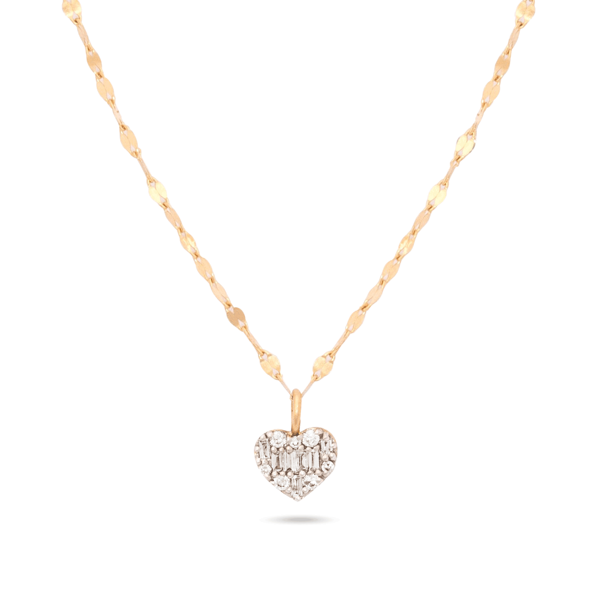 ◆STONEHENgE◆ 14K Heart Cubic Necklace SA24D37T StoneHenge 14K Necklace K0768 14K Rose Gold Cubic Zirconia K
