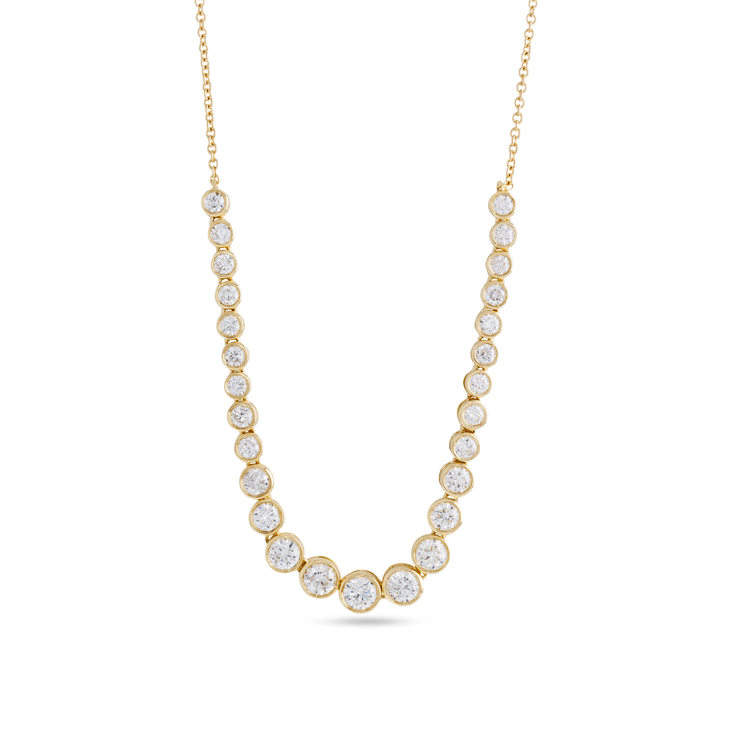 ★PEARLY MORE★ Bold Chain Point Slide Necklace Let It Slide Diamond Tennis Necklace – STONE AND STRAND