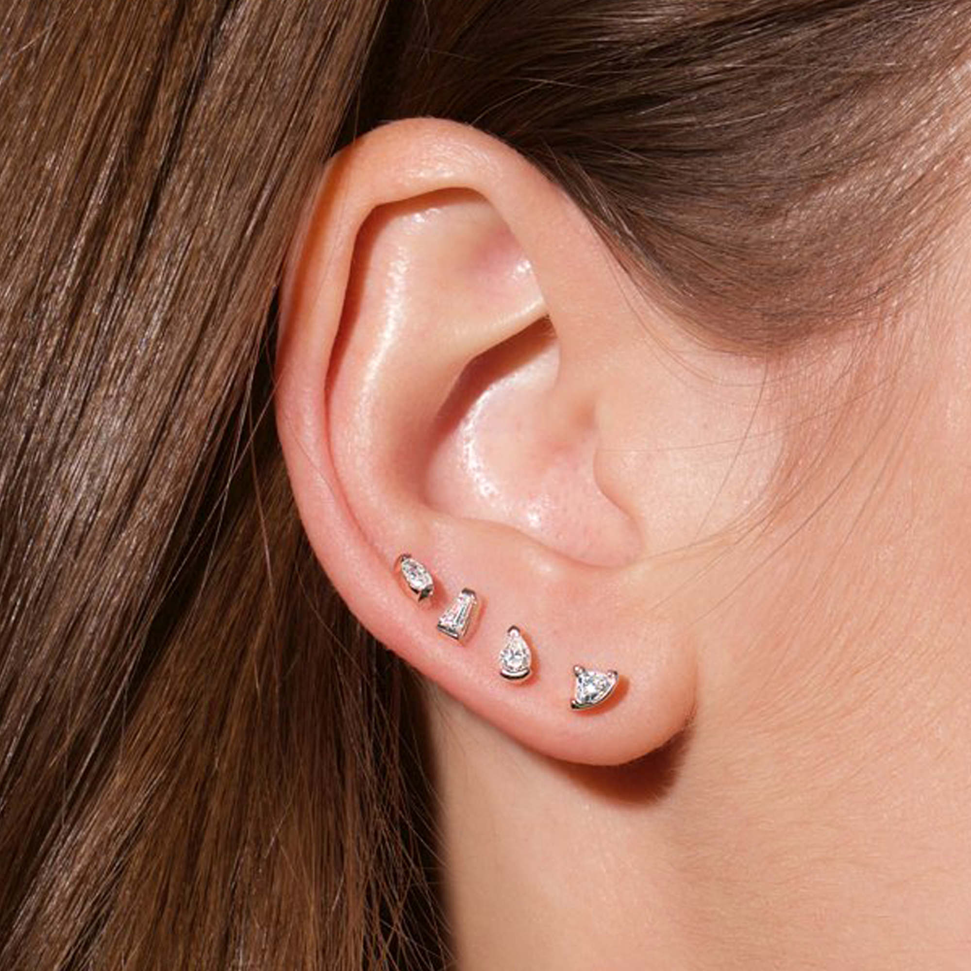 Marquise shaped diamond earrings Clearance