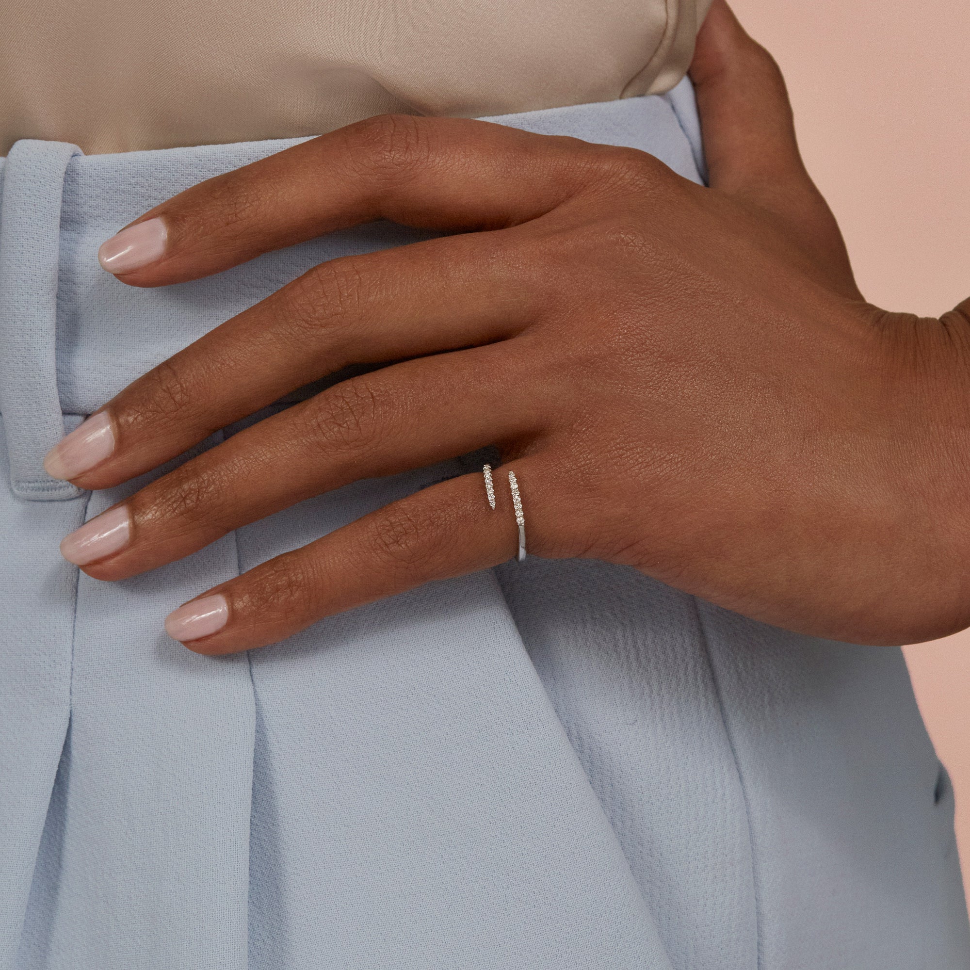 Diamond pinky eternity ring Clearance