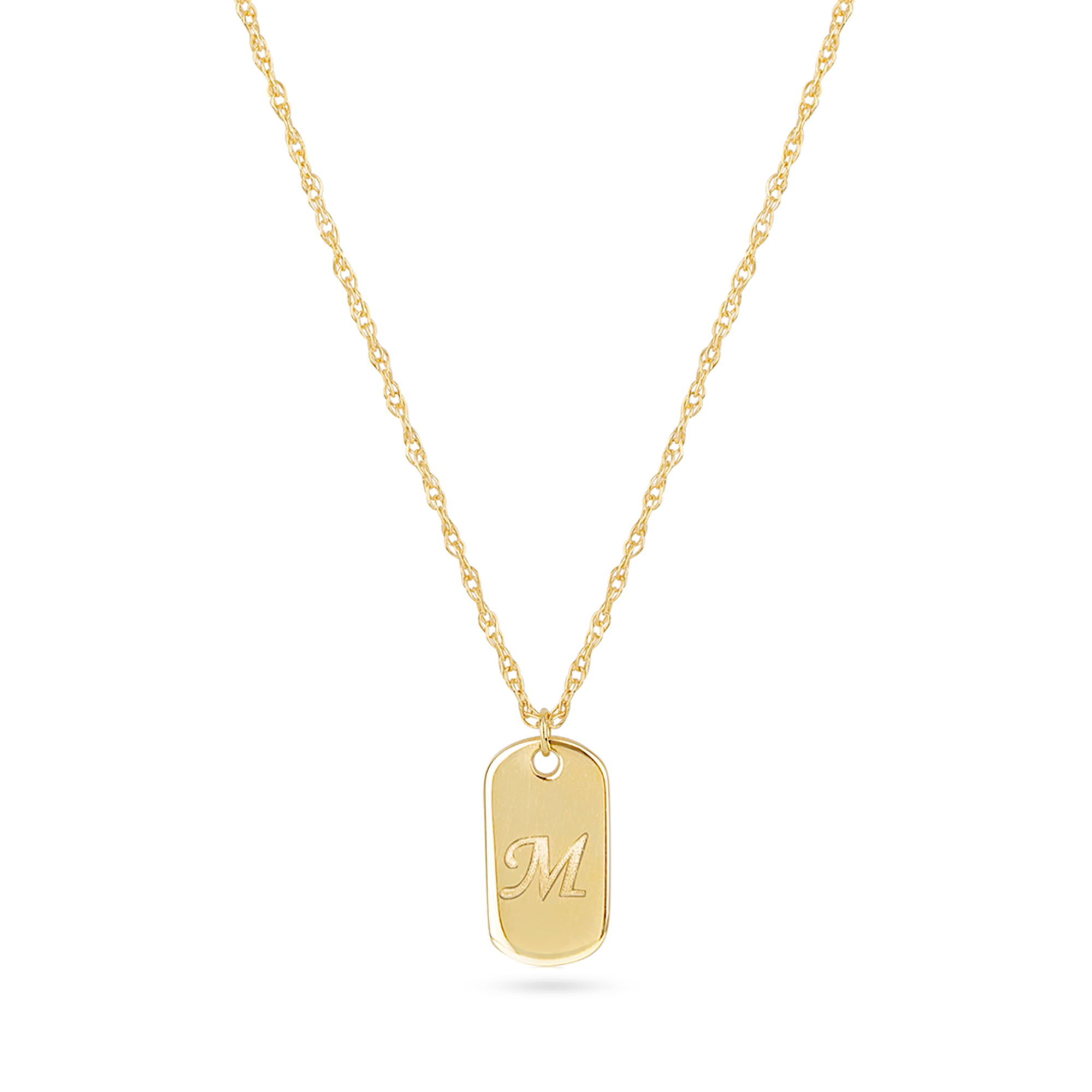 Small gold dog tag 2025