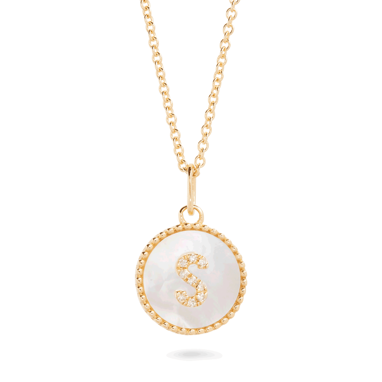 Moonlight Pavè Initial Necklace