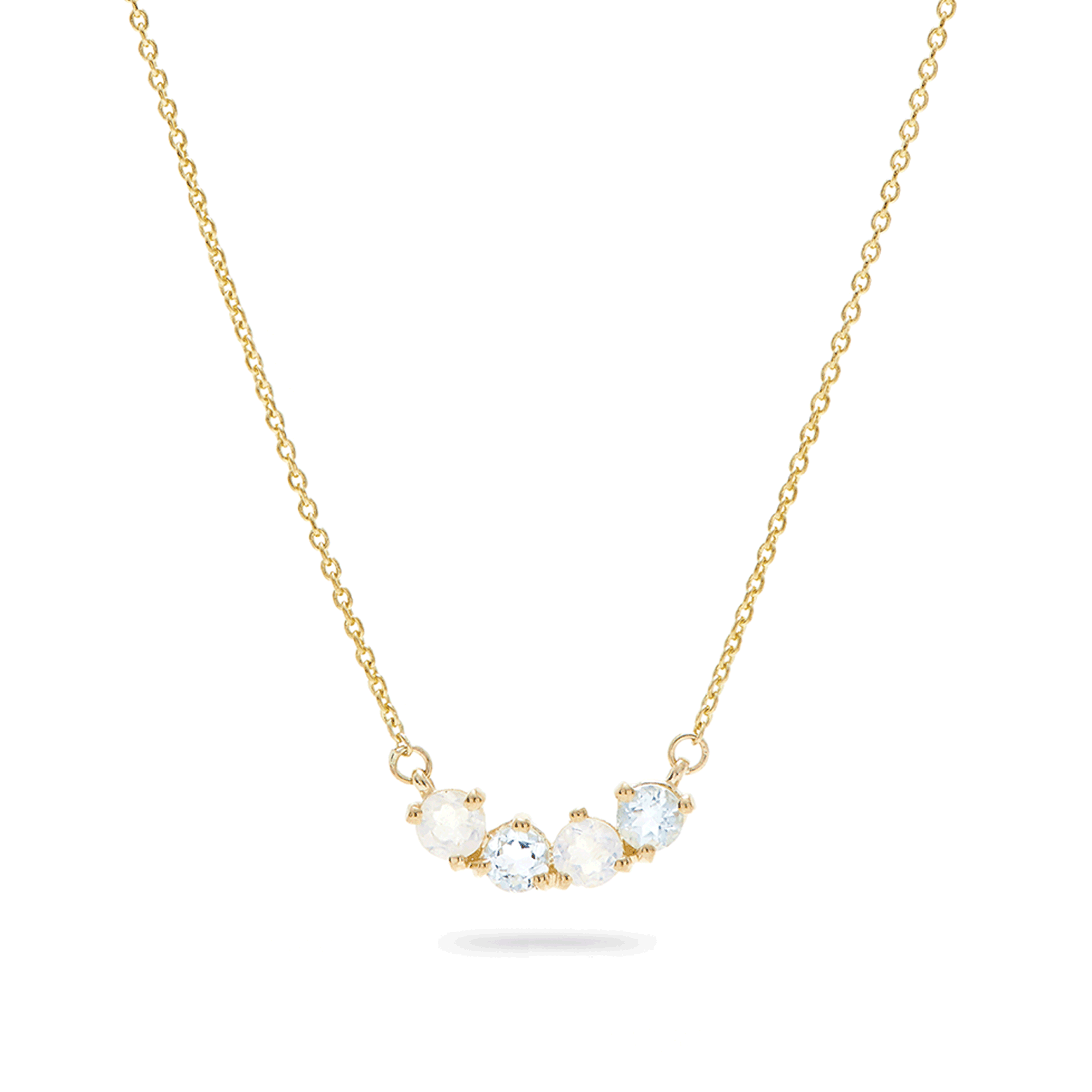 Moonstone Aquamarine Mama Necklace – STONE AND STRAND Moonstone Aquamarine Mama Necklace – STONE AND STRAND