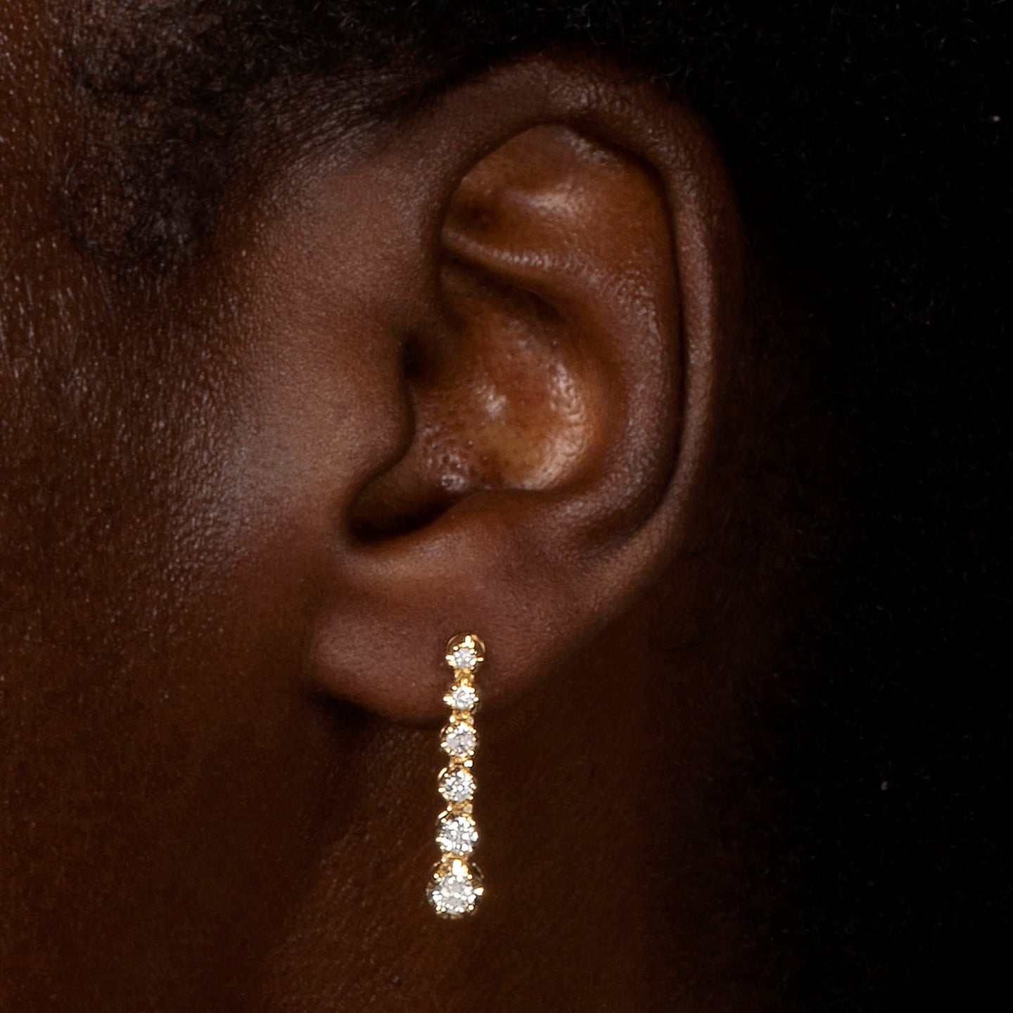 Diamond tennis earrings Clearance