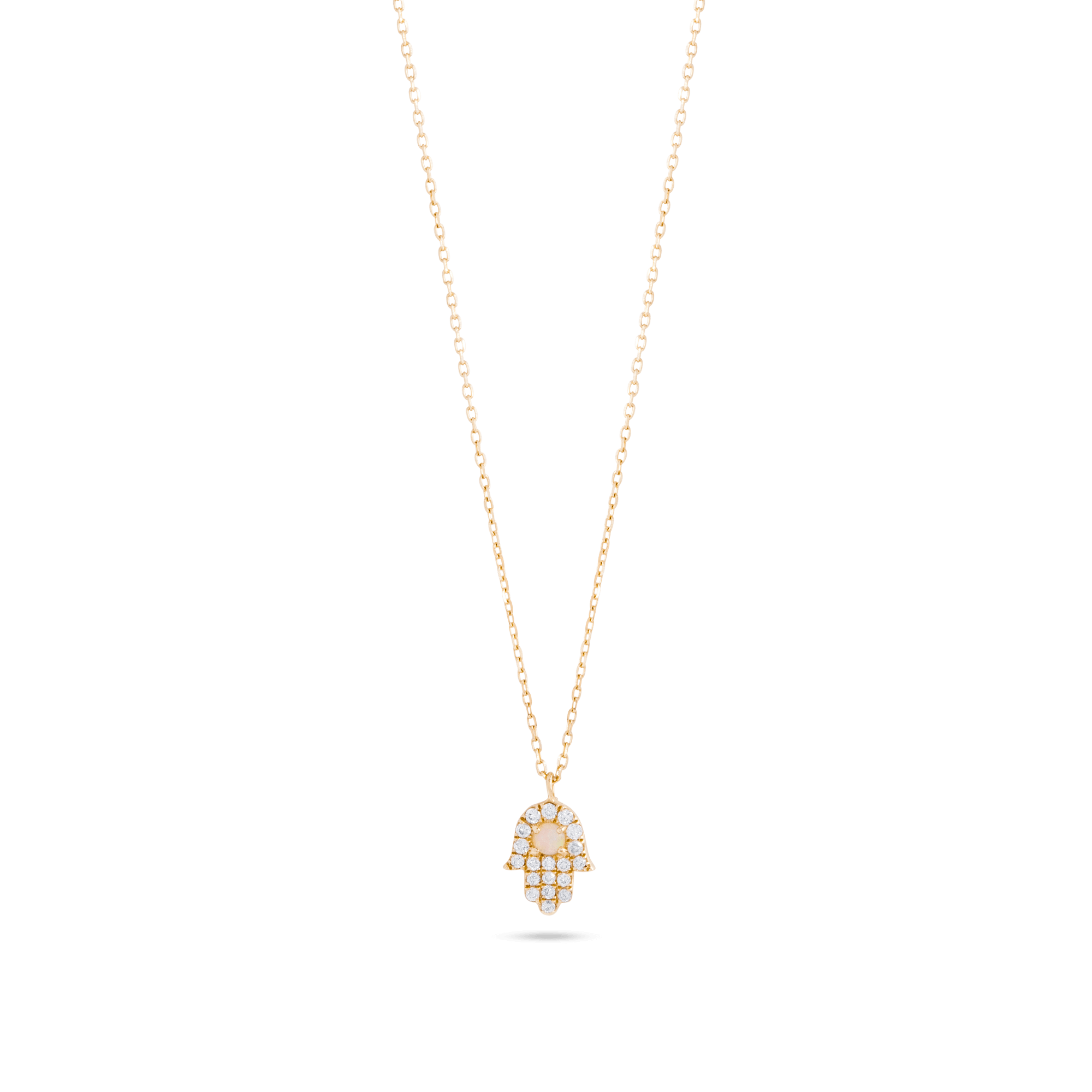 Hamsa hand 2025 necklace opal