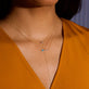 Pave Diamond Open Circle Lariat Necklace