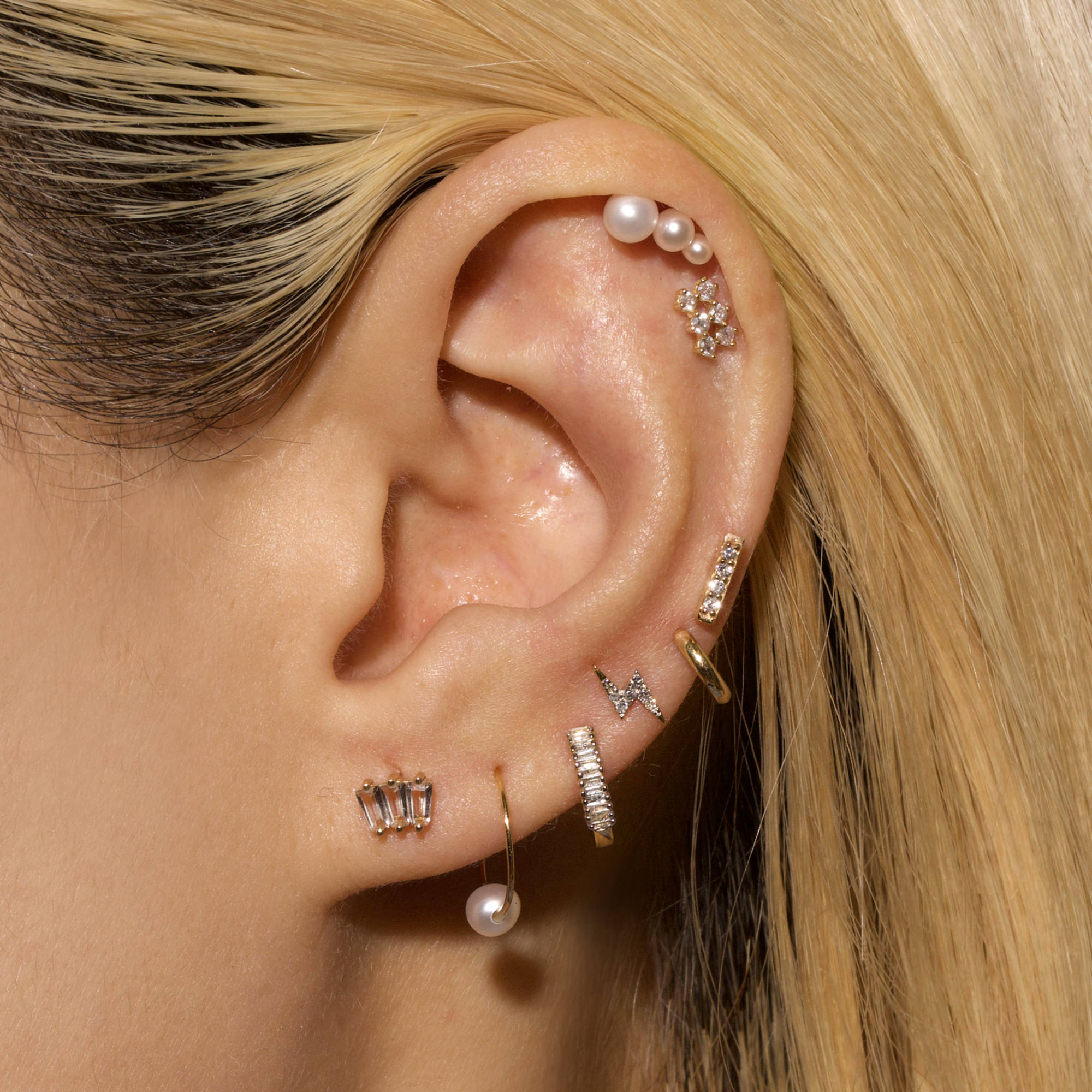 Stone and strand hoops deals