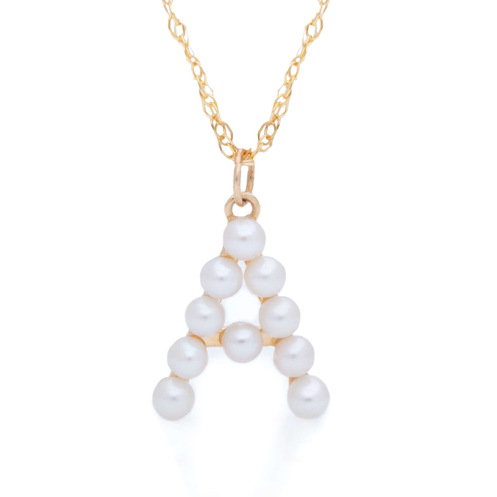 Pearly Initial Necklace STONE AND STRAND