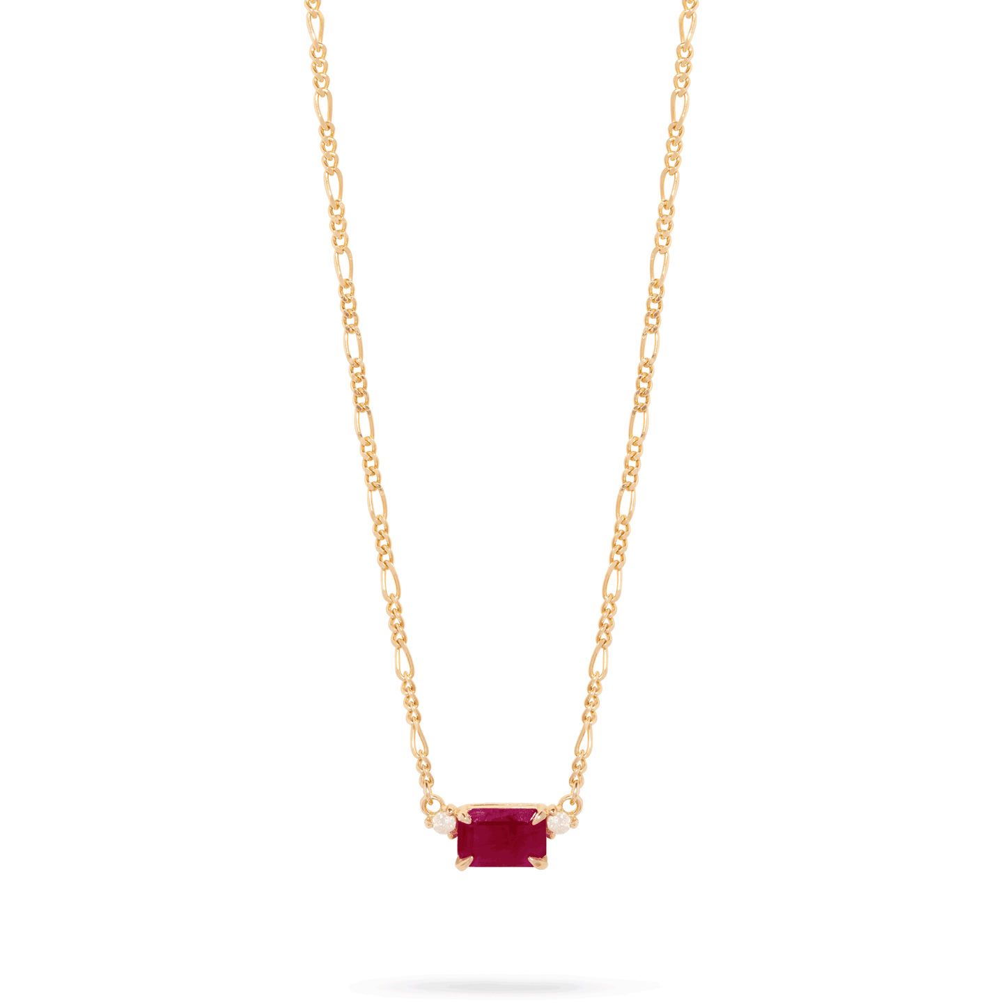 Ruby Red Diamond Necklace