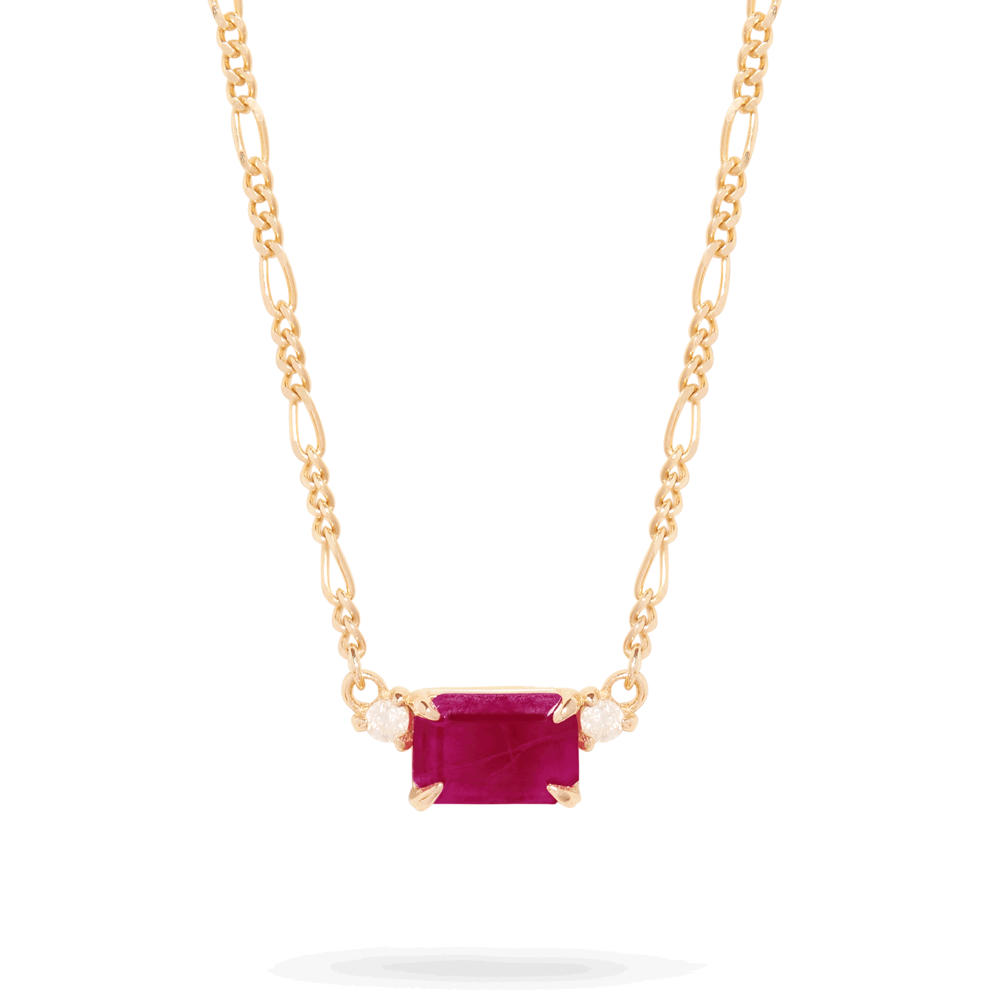 Ruby red 2025 stone necklace