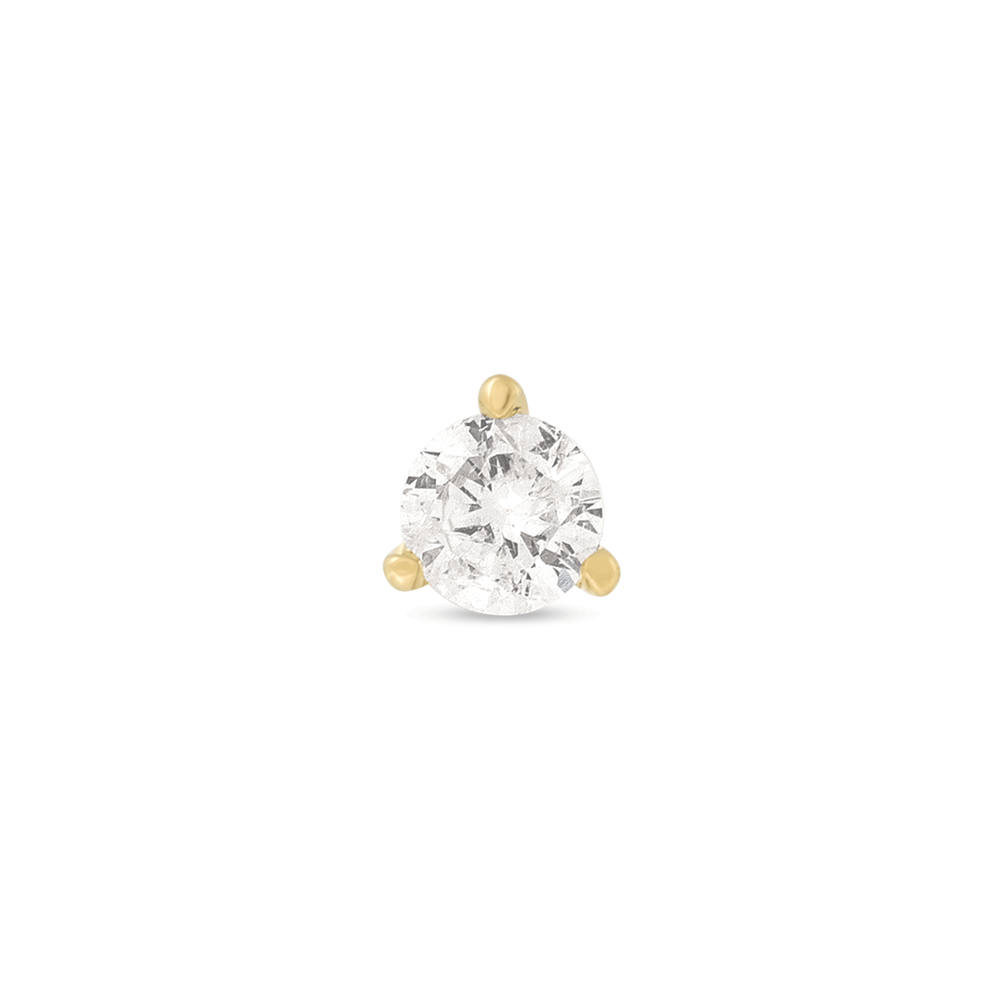 10K Yellow Gold Small Diamond Stud