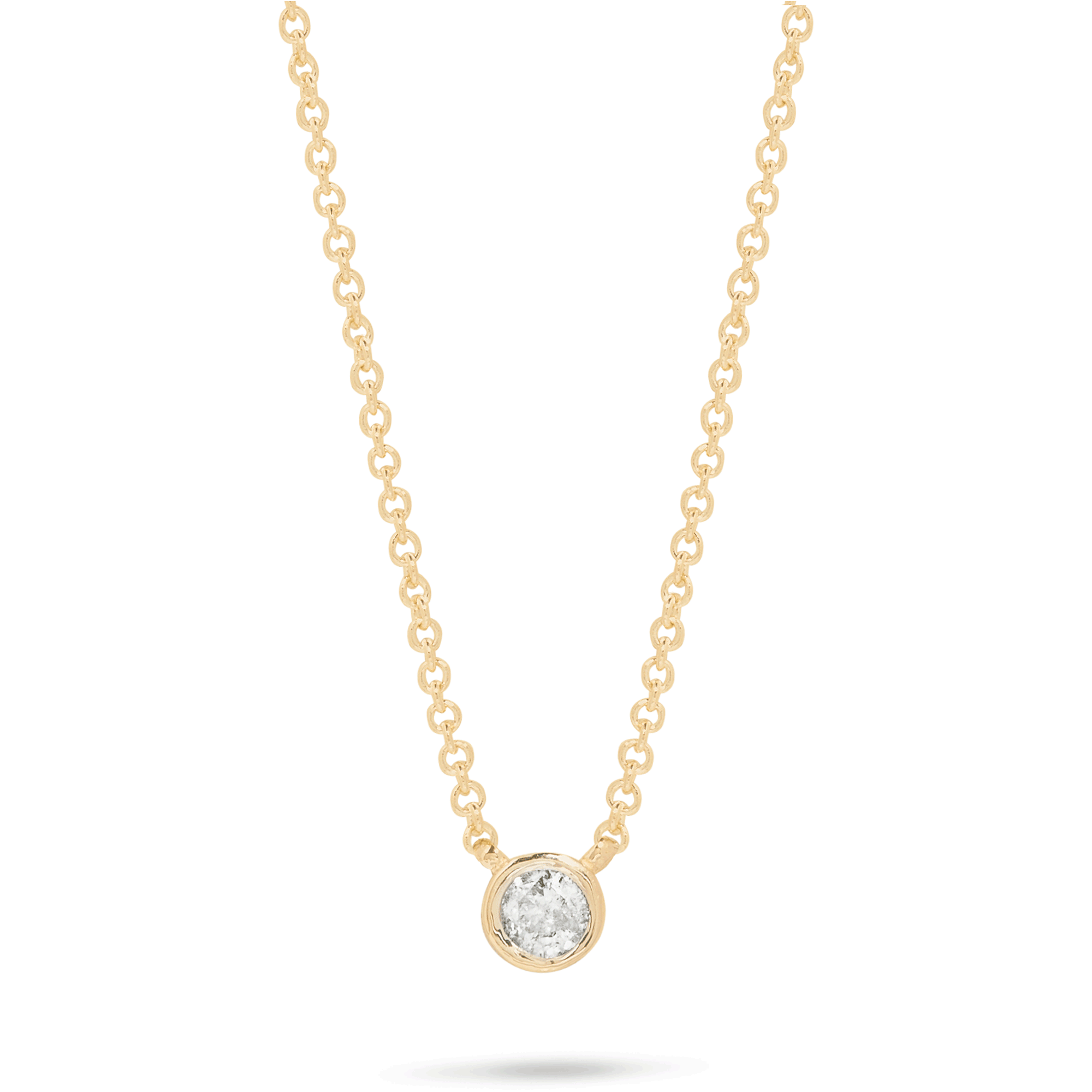 Stone and Strand Small Round Diamond Necklace